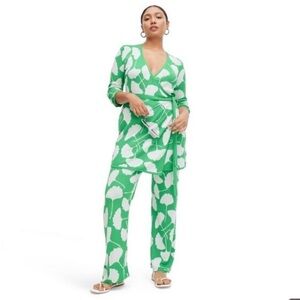 DVF xTarget High Waisted Ginkgo Green Sweater Knit Pants Size S and Top Size XXS
